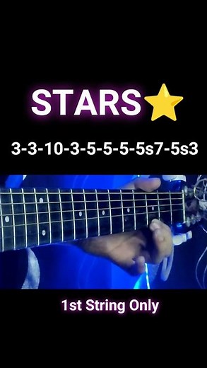 1 String Stars (Callalily) riff - Guitar Fingerstyle Tutorial with Tabs