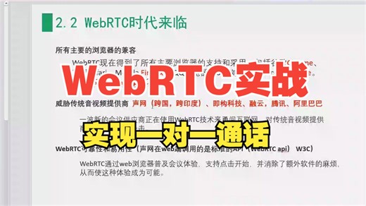 WebRTC 项目实战：一对一通话实现指南（源码分享   关键技术拆解）