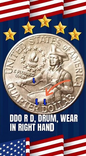 "Drummer Boy" 1776 - 1976 D Bicentennial Quarters with a DDO (double die Error) sold for19,000