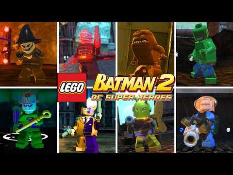 LEGO Batman 2: DC Superheroes - All Free Roam Villains Boss Fights