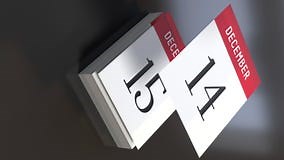 December - Paper Calendar with Flying Pages Stock Video - Video of flying, time: 386826201