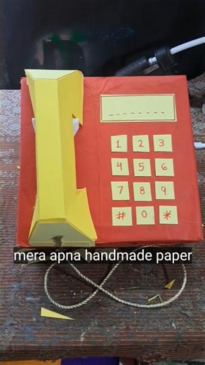 handmade paper telephone || diy telephone #shorts