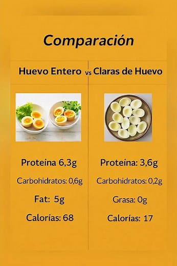 Huevo Entero vs Clara de Huevo: Comparación Nutricional