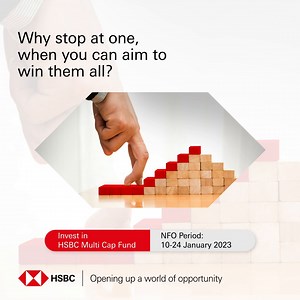 Introducing the HSBC Multi Cap Fund | NFO: 10 - 24 January 2023 Explore rewarding options using diverse investment approaches. To invest in this NFO, log on to ‘HSBC India’ Mobile Banking app or HSBC Internet Banking or contact your nearest HSBC India branch, today! #HSBCIndia #OpeningUpAWorldOfOpportunity #WealthManagement #Wealth #Investment #HSBCMultiCapFund #NewFundOffer | HSBC