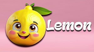 Download Lemon animation video, introduction to fruit names for children with 4K resolution. for free