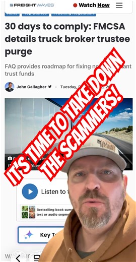 FMCSA Is Cracking Down on Brokers Not Paying Their Bond and it’s about time!! 🚨🚚🔥