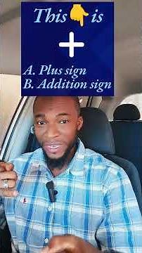 Is it a plus sign or Addition sign?