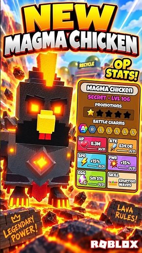 NEW Magma Chicken Is INSANE in Grow a Chicken Fighter Roblox