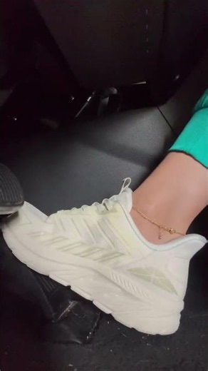Catherine Flexing the Pedal In her work sneaks