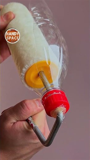 Painters, No More Paint on Your Face! Bottle and Roller Trick! #painting #diy