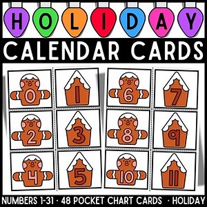 Gingerbread Calendar Cards (Even & Odd Sorting + Math Symbols)