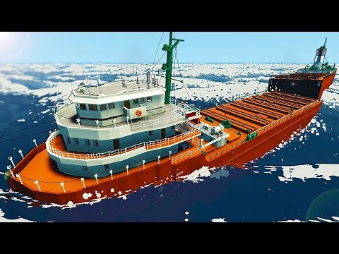 MASSIVE FREIGHTER SNAPS IN HALF! - Stormworks Sinking Ship Survival Gameplay