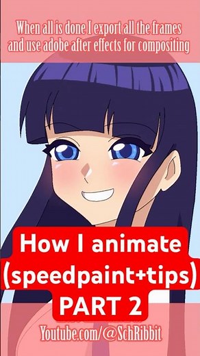 How I Animate Anime Girl Head Turn: Speedpaint & Tips #animation #indieanimation #animationtutorial