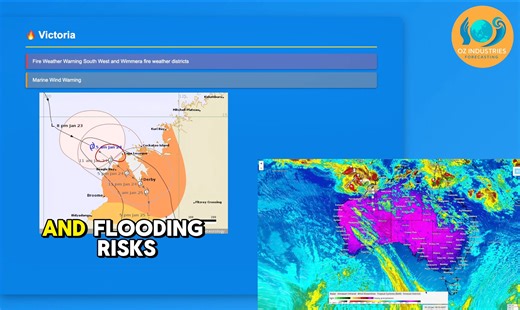Current Weather Warnings for Australia | Saturday 24 January 2026 Multiple significant weather warnings remain active across Australia today, with heatwave conditions, fire weather risk and tropical activity the primary national concerns. Western Australia Tropical Cyclone Luana (16U) continues to be monitored, with Tropical Cyclone Advice in place from Broome to northeast of Kuri Bay, including Derby and adjacent inland areas. Marine Wind Warnings remain active. A Flood Watch is in place for th