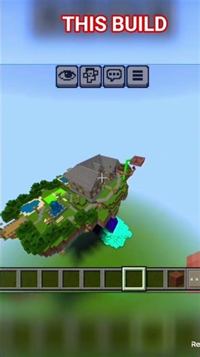 I made the huge build of steve+house and the result is..... #minecraft #shorts #viral