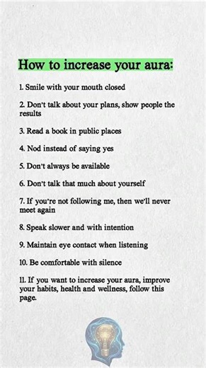 10 Habits That Instantly Increase Your Aura ✨