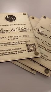 Rustic Invitation Real Wood | Birch 4x6" Laser Cut Engraved | Free Kraft Envelopes QR Code - Etsy