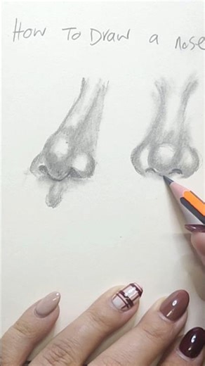 How to Draw a Nose Easily | ASMR Pencil Sounds ✏️🎧 | Beginner Drawing Tutorial
