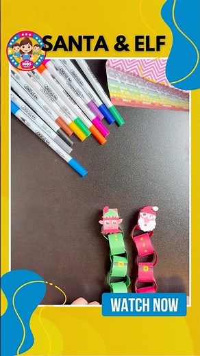 DIY Santa & Elf Paper Chain Craft for Kids | Easy Christmas Paper Crafts #diy #santa #craft #kids