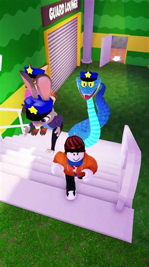 Rukay escape ZOOTOPIA POLICE FAMILY PRISON RUN 😰#roblox #shorts