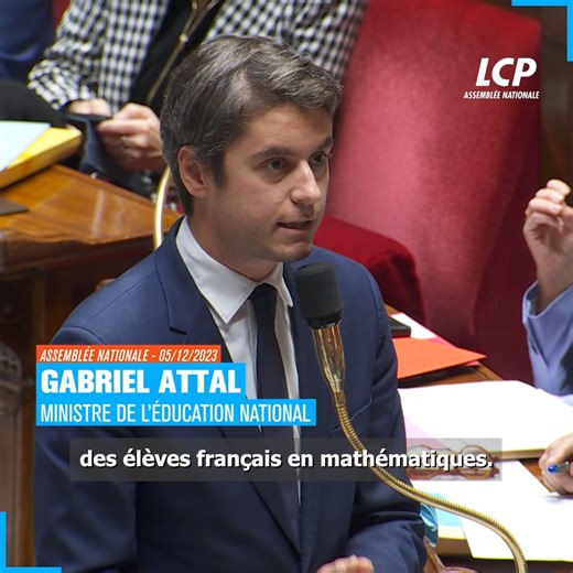 1.1K views · 23 reactions | "Groupes de niveau au collège", "Méthode de Singapour", "épreuve anticipée en fin de première"... Les solutions de Gabriel Attal pour "relever le niveau" des élèves français en mathématiques après le recul de la France au classement de l'étude Pisa 2023. | LCP | Facebook