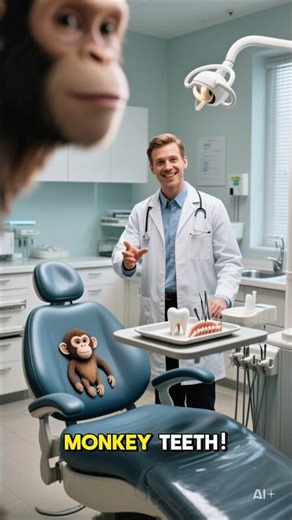 What if we have monkey teeth #funny #dentists #monkey