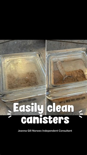 Easily clean kitchen canisters with only water & a Norwex EnviroCloth