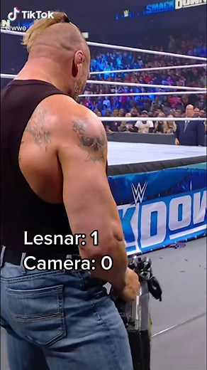 Brock Lesnar Camera Destruction in WWE