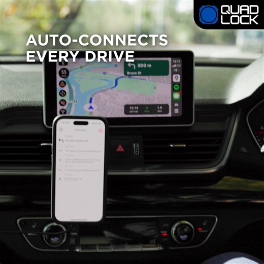 Our NEW Android Auto Adaptor will get you on the road sooner, automatically connecting your phone on start up. - One adaptor gives you wireless Android Auto - Fast auto-reconnect on every drive - Easily switch between paired phones | QUAD LOCK