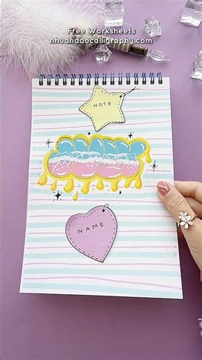Bubble Letter Notebook Front Page | Cute Frontpage Idea #frontpage