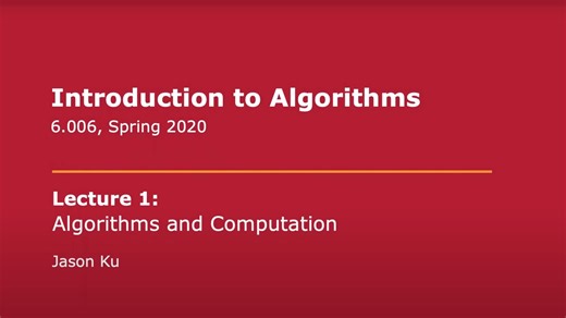 【MIT6.006】算法导论01-算法与计算