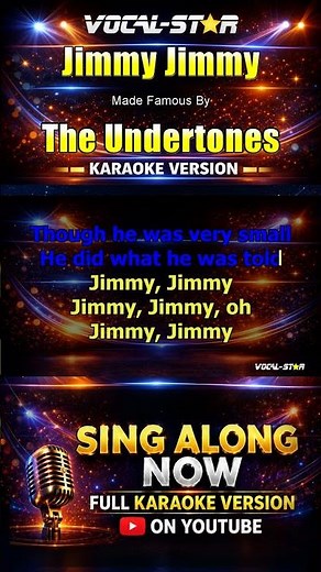 The Undertones - Jimmy Jimmy (Karaoke Studio Version)Lyrics On Screen #singalong #karaoke #vocalstar