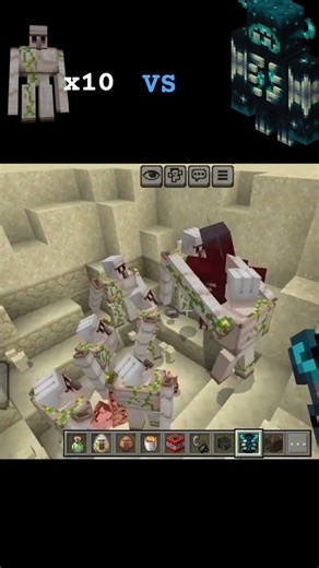 10 Iron Golems vs Warden | Minecraft Epic Battle