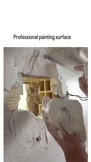 Lazy Legend on Instagram: "The video showcases a professional drywall finisher repairing a wall hole by applying mesh tape and multiple layers of joint compound, feathering edges with a trowel for a seamless, paint-ready surface in under a minute. Known as "mudding" or "drywall taping," this process prevents cracking through thin coats that dry via gypsum hydration; improper application can lead to 20-30% more rework, per construction efficiency studies. Posted by @interesting_aIl , a account cu
