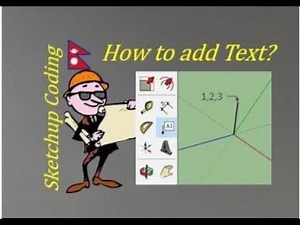 How to add text | Sketchup Coding