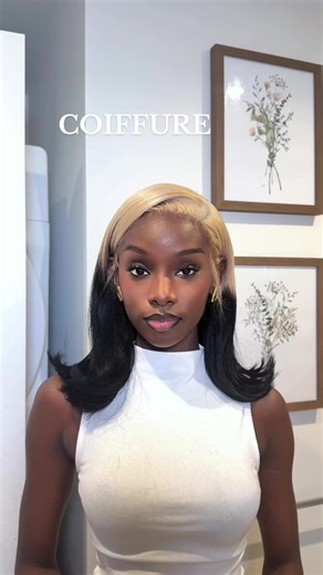 La perruque vient de @ZSFHAIR La référence : Gradient Color Ice Blonde With Black Bob Straight Virgin Hair Lace Wig Invisible Knots Hair Code Promo : MGU pour 10% de réduction Longueur : 14 pouces Le lien direct pour commander est sur mon profil ! #wig #wigs #wiginfluencer #gluelesswigs #zsfhair