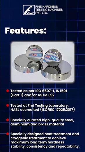 Micro Vickers Test Blocks | Precision Hardness Testing | Fine Hardness Testing Machines #shorts .