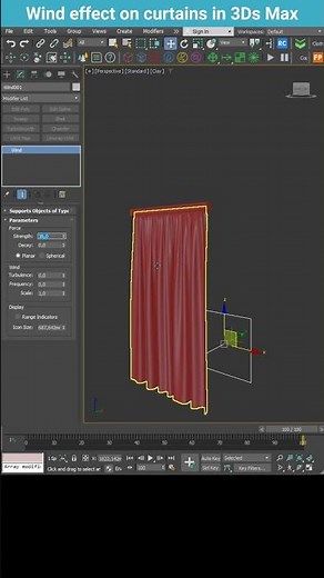 How to Add Wind to Curtains in 3ds Max – Realistic Cloth Simulation #shorts #3dsmax #animation