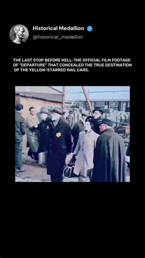 Historical Medallion🎖️ on Instagram: "This footage is not a random recording. It was part of an official SS film chronicle for record-keeping and propaganda. It captures a key phase of deportation: the departure of a train. Everything appears "orderly": people with suitcases board cars under officers' supervision. This semblance of order was carefully designed—to prevent panic at assembly points and create the illusion of "resettlement to the East." For most passengers on these trains, this was