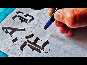 How to:Write Letter E in Blackletter For Beginners! (Easy)