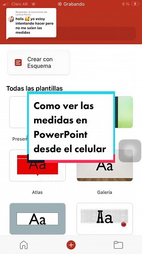 Cómo ver las medidas en PowerPoint desde el celular
