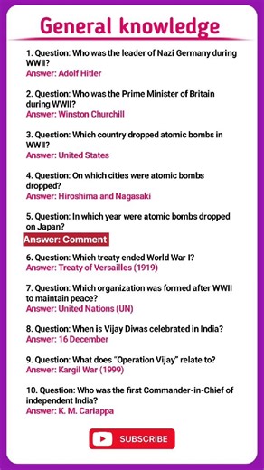 Historical General knowledge questions and answers #gk #gkshorts #gkquiz #gkstudy #gktoday #g_k