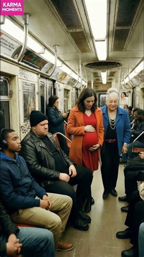 Karma on the Subway 🚇 Pregnant Woman's Instant Lesson #karma #subway #shorts