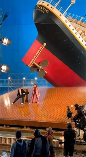 59K views · 431 reactions | Behind the scenes photo of the Titanic (1998) movie set at Fox Baja Studios #Titanic #BTS #BehindTheScenes #MovieSet #Filmmaking #LeonardoDiCaprio #TitanicMovie #HollywoodBTS #VFX #FilmCrew #ReelMagic #TrendingNow #KateWinslet #CinemaLovers #OnSet | Studio Insider | Facebook