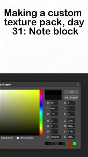 Making a custom texture pack, day 31: Note block! #texturepack #minecraft