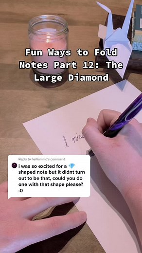 Fun Ways to Fold a Note: Origami Diamond Tutorial