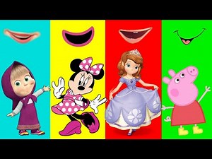ENCONTRE A PERSONAGEM PRINCESS SOFIA MASHA PEPPA PIG MINNIE Сборник познавательных мультфильмов
