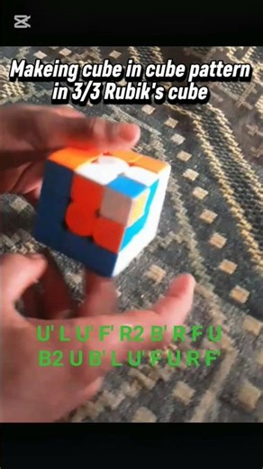 How to make cube in cube pattern in Rubik's cube #shorts #cube