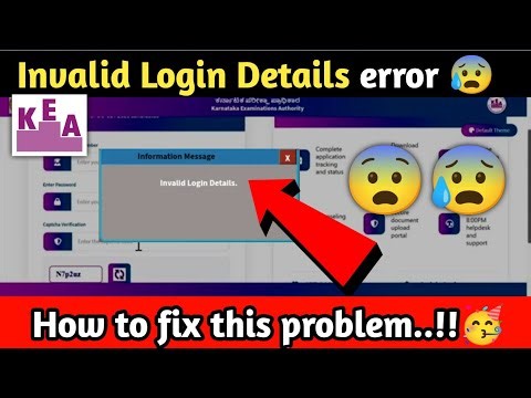 Invalid login details in kcet 2026 application| how to fix it | invalid registration error in kcet