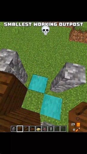 Smallest working outpost in minecraft #minecraftbuilds